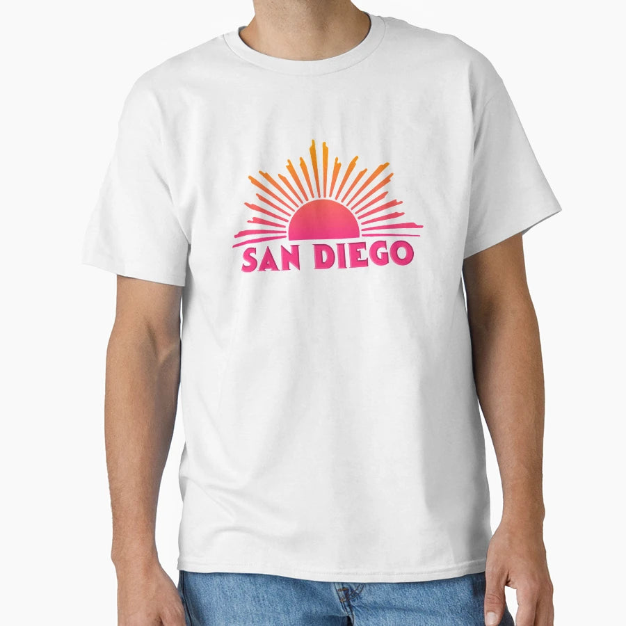 San Diego California Sun Sunset T-Shirt - Novelty Apparel for Adults - T-Shirt, Sweatshirt, Hoodie