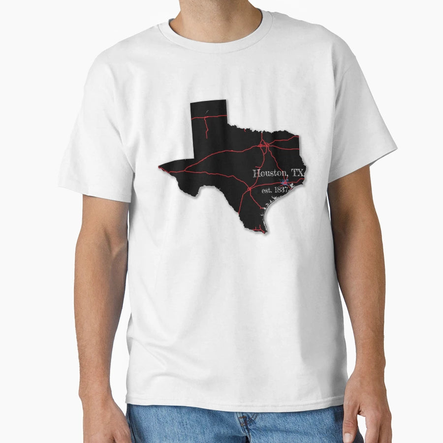 Houston Tx T-Shirt - Aesthetic Graphic for Adults - T-Shirt, Sweatshirt, Hoodie