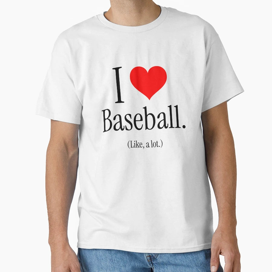 I Heart Baseball Fan Love T-Shirt - Custom Art Print Men Women - T-Shirt, Sweatshirt, Hoodie