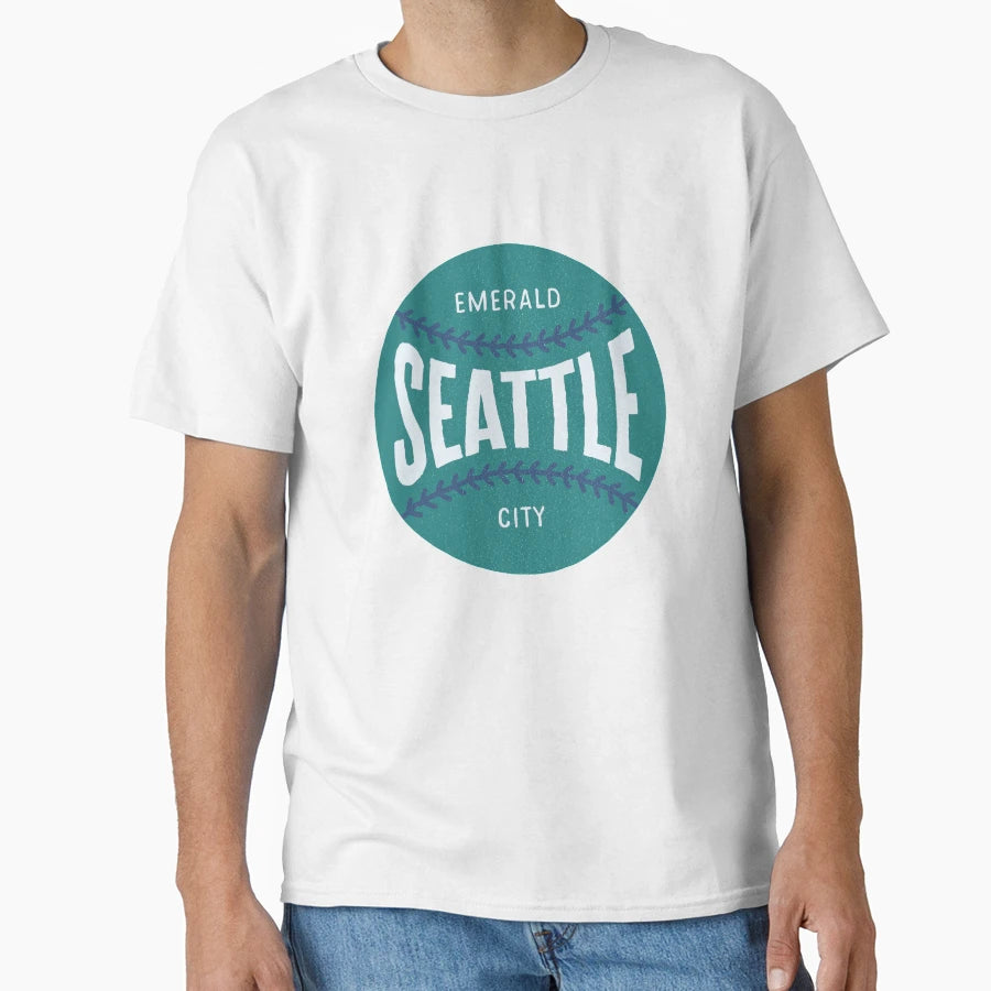 Seattle Baseball Ball Stitching T-Shirt - Aesthetic Graphic Men Women - T-Shirt, Sweatshirt, Hoodie