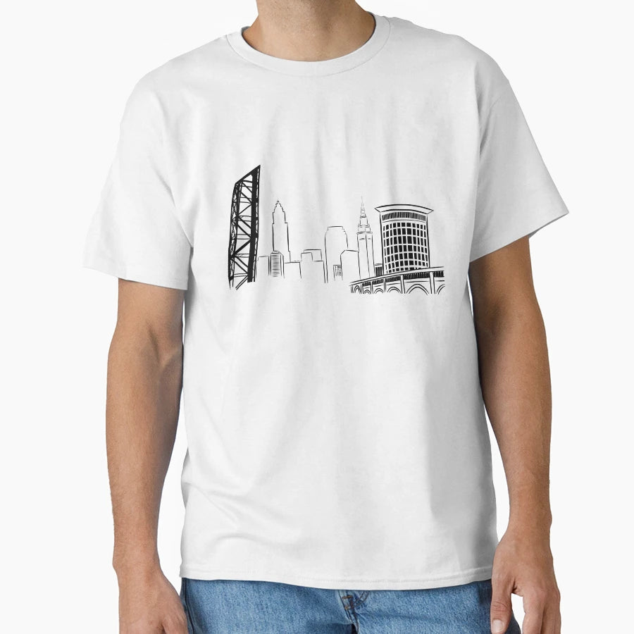 Cle Skyline T-Shirt - Graphic Print Men Women - T-Shirt, Sweatshirt, Hoodie