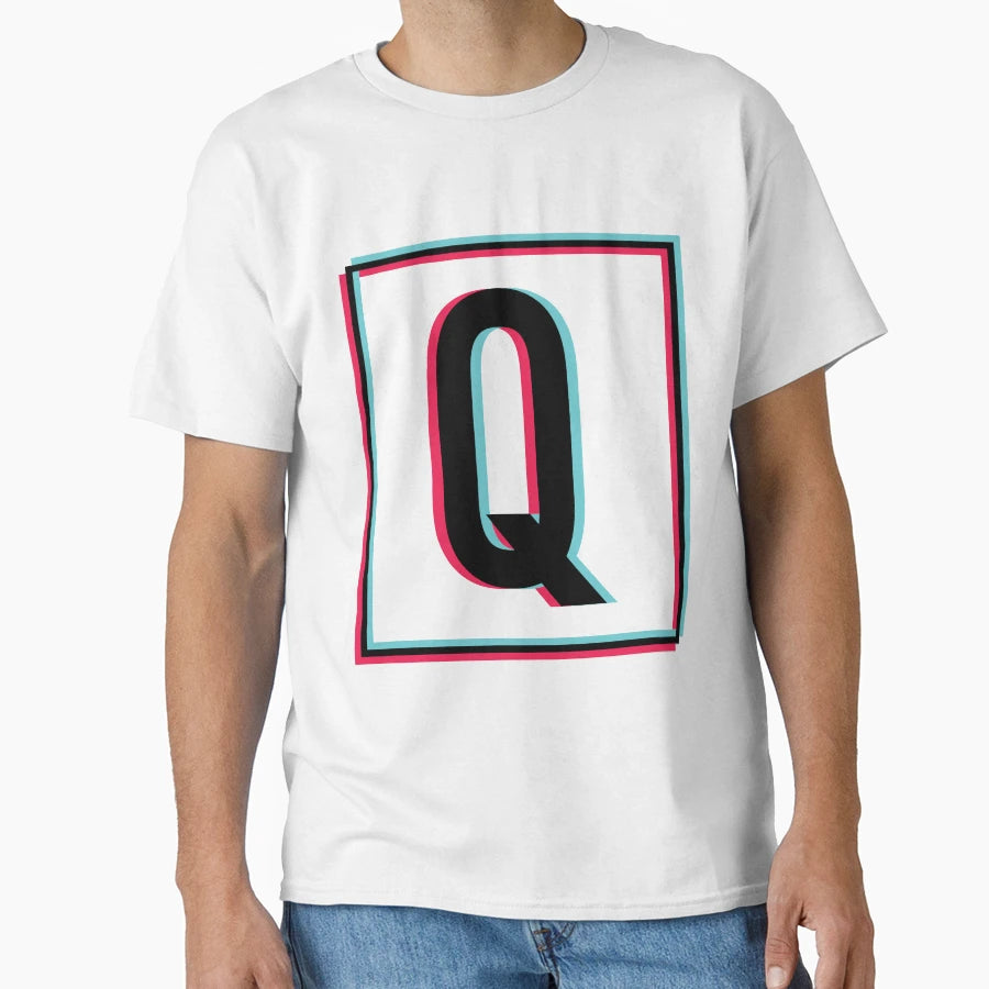Alphabet Q Letter T-Shirt - Aesthetic Graphic for Adults - T-Shirt, Sweatshirt, Hoodie