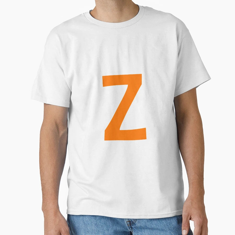 Orange Color Letter Z T-Shirt - Aesthetic Graphic Men Women - T-Shirt, Sweatshirt, Hoodie