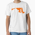 Orange Maryland T-Shirt - Custom Art Print Men Women - T-Shirt, Sweatshirt, Hoodie
