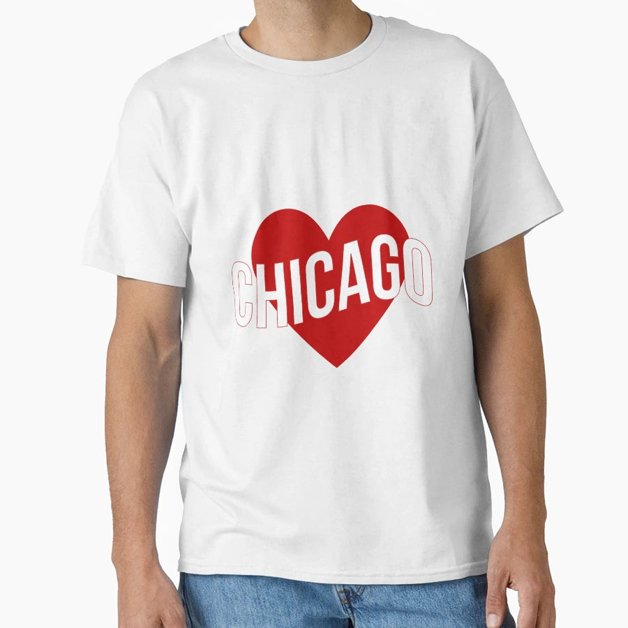 Chicago Heart T-Shirt - Aesthetic Graphic Men Women - T-Shirt, Sweatshirt, Hoodie