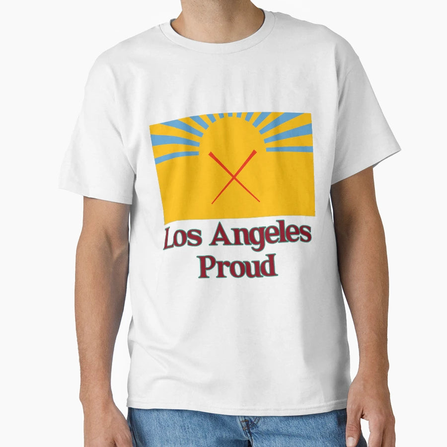 New Los Angeles Flag T-Shirt - Graphic Print Men Women - T-Shirt, Sweatshirt, Hoodie