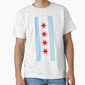 Flag Chicago T-Shirt - Fun Novelty Design Men Women - T-Shirt, Sweatshirt, Hoodie
