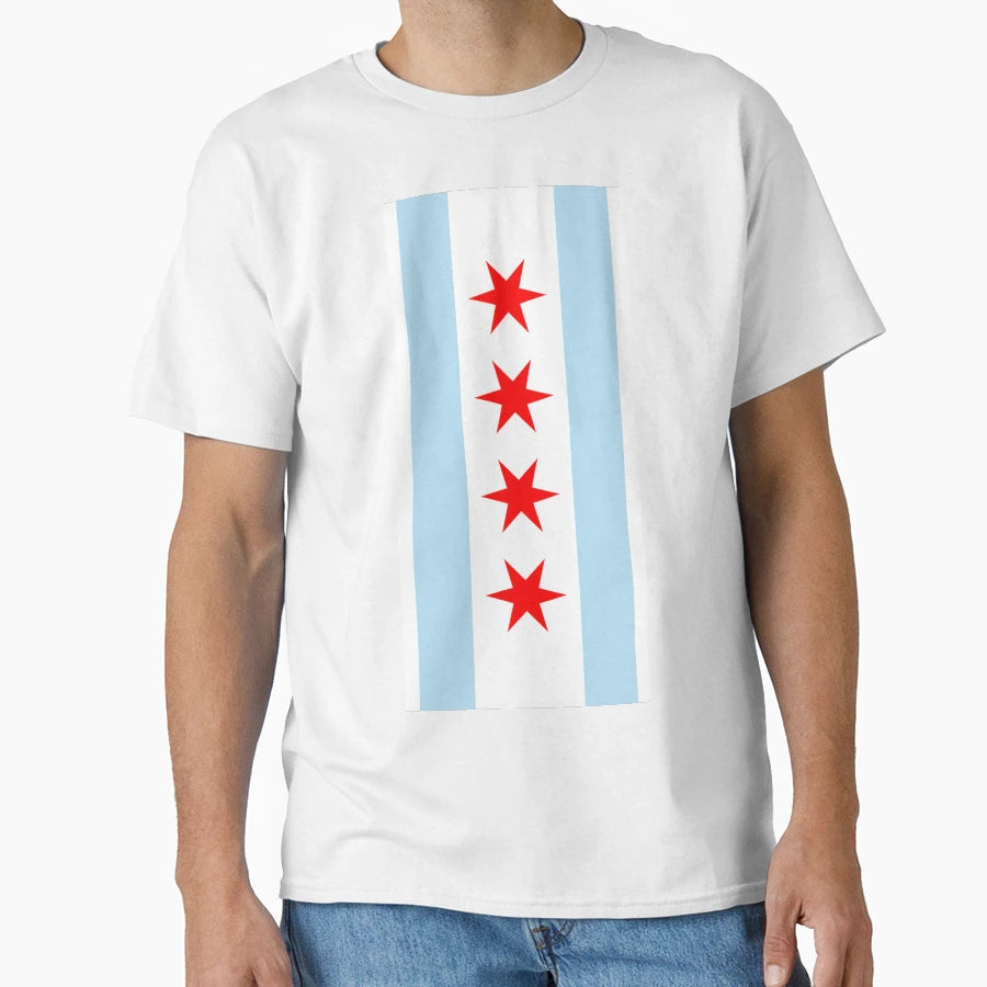 Flag Chicago T-Shirt - Fun Novelty Design Men Women - T-Shirt, Sweatshirt, Hoodie