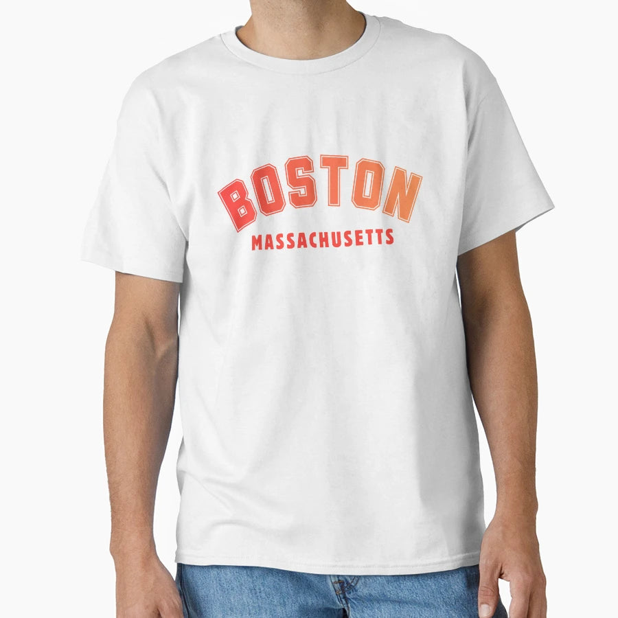 Boston Massachusetts Gradient T-Shirt - Streetwear Style Men Women - T-Shirt, Sweatshirt, Hoodie