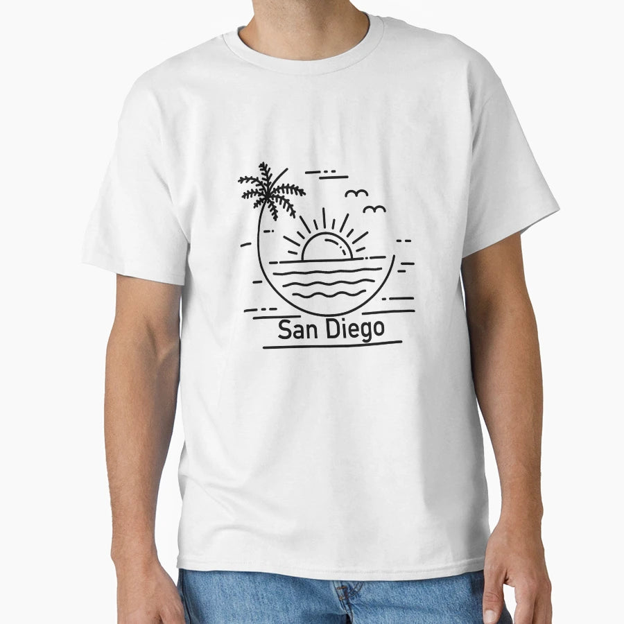 San Diego California Sunset T-Shirt - Unique Graphic for Adults - T-Shirt, Sweatshirt, Hoodie