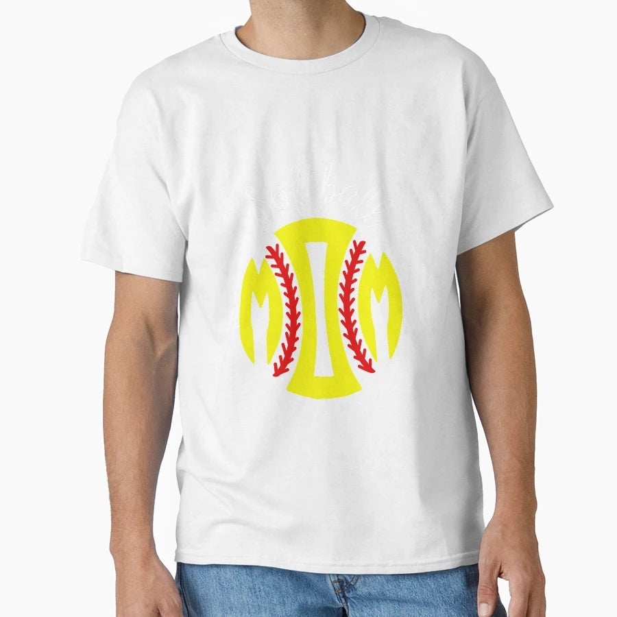 Softball Mom T-Shirt - Custom Art Print Men Women - T-Shirt, Sweatshirt, Hoodie