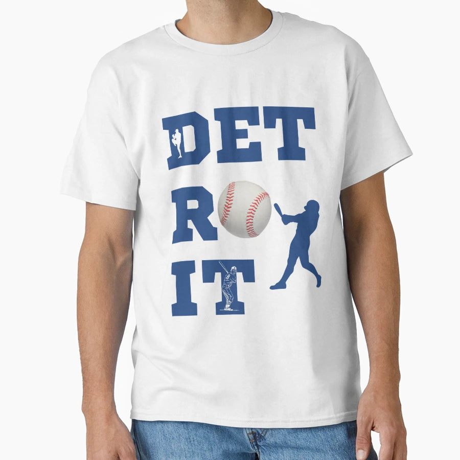Detroit Sports Detroit Baseball T-Shirt - Streetwear Style for Adults - T-Shirt, Sweatshirt, Hoodie