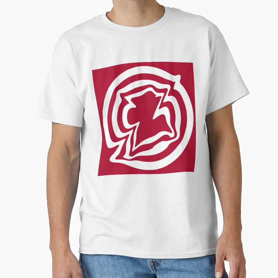 Three White Shapes Red T-Shirt - Minimalist Print for Adults - T-Shirt, Sweatshirt, Hoodie