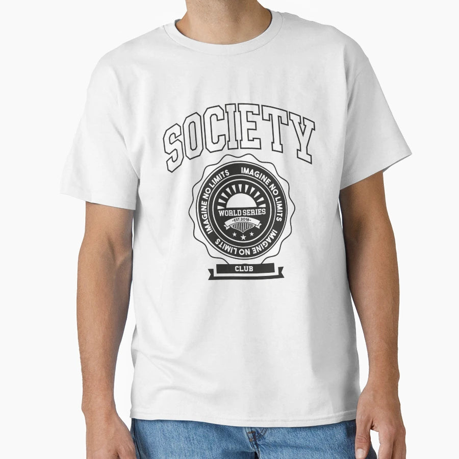 Society Club World Series Badge T-Shirt - Casual Everyday Wear Unisex - T-Shirt, Sweatshirt, Hoodie