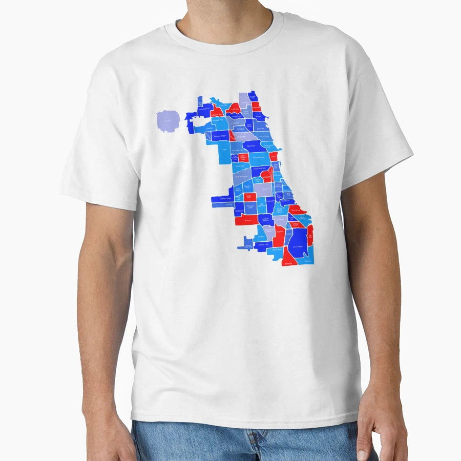 Red Blue Chi Town T-Shirt - Aesthetic Graphic Unisex - T-Shirt, Sweatshirt, Hoodie