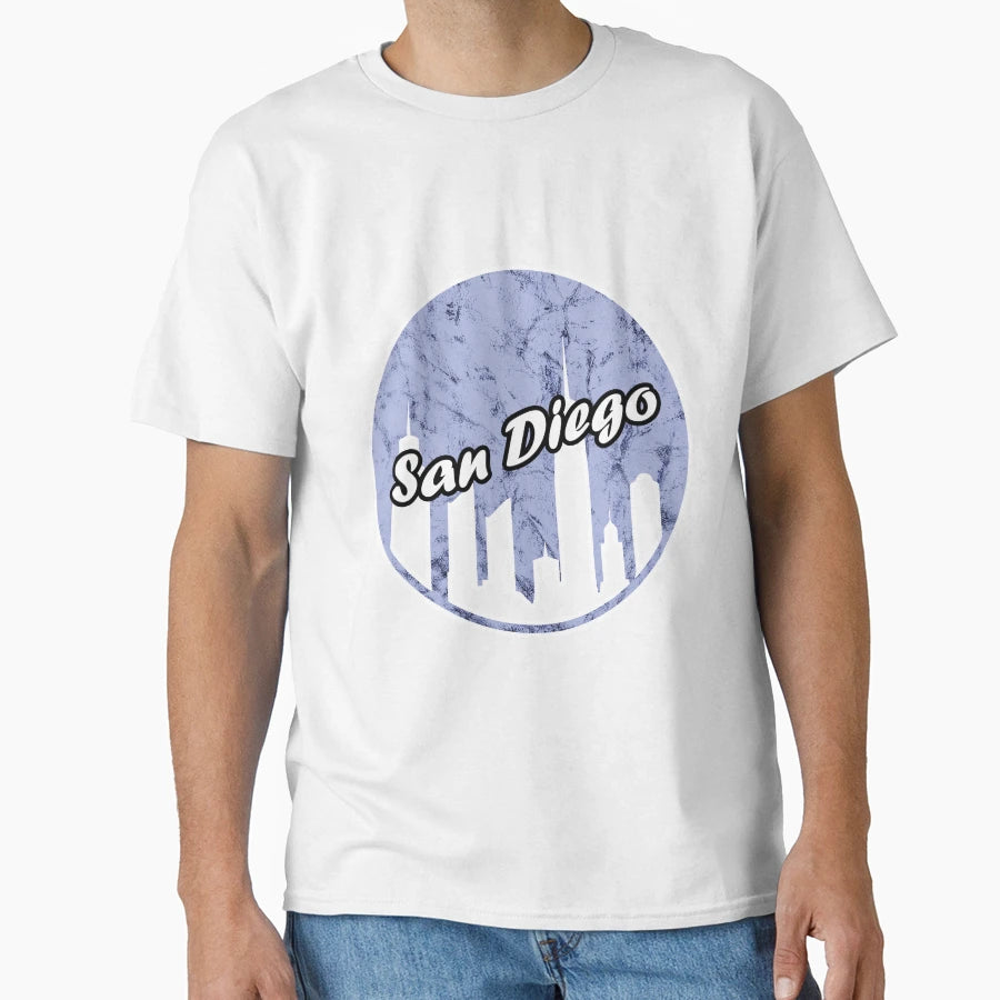 San Diego Skyline Emblem City T-Shirt - Aesthetic Graphic Men Women - T-Shirt, Sweatshirt, Hoodie