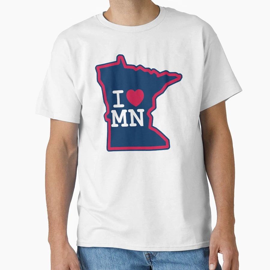 I Love Minnesota Twins T-Shirt - Novelty Apparel for Adults - T-Shirt, Sweatshirt, Hoodie