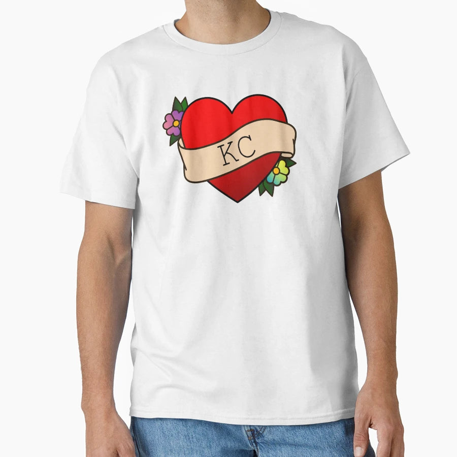 Kc Old School Heart T-Shirt - Novelty Apparel Unisex - T-Shirt, Sweatshirt, Hoodie