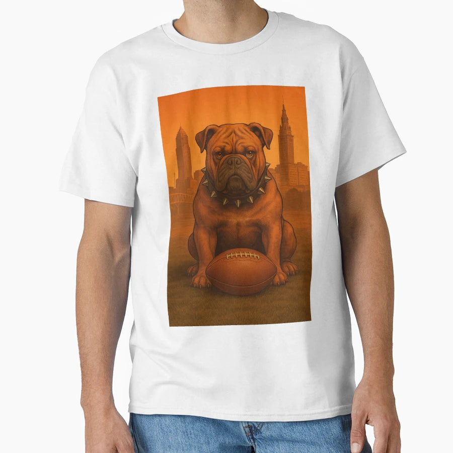 Cleveland Football V6 T-Shirt - Minimalist Print Men Women - T-Shirt, Sweatshirt, Hoodie