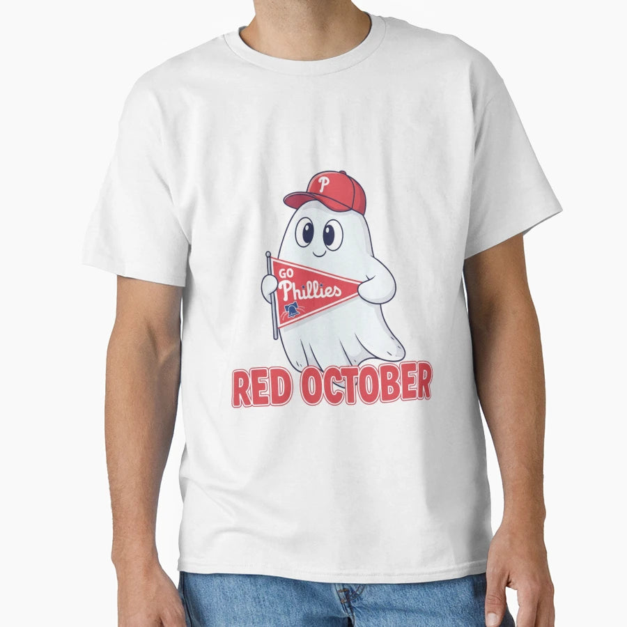 Red October Phillies Ghost T-Shirt - Unique Graphic Unisex - T-Shirt, Sweatshirt, Hoodie