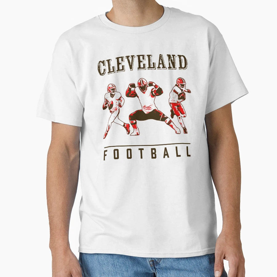 Cleveland Football T-Shirt - Unique Graphic for Adults - T-Shirt, Sweatshirt, Hoodie