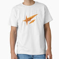 Shooting Star Orange Geometric T-Shirt - Streetwear Style for Adults - T-Shirt, Sweatshirt, Hoodie