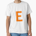 Orange Color Letter E T-Shirt - Trendy Graphic Unisex - T-Shirt, Sweatshirt, Hoodie