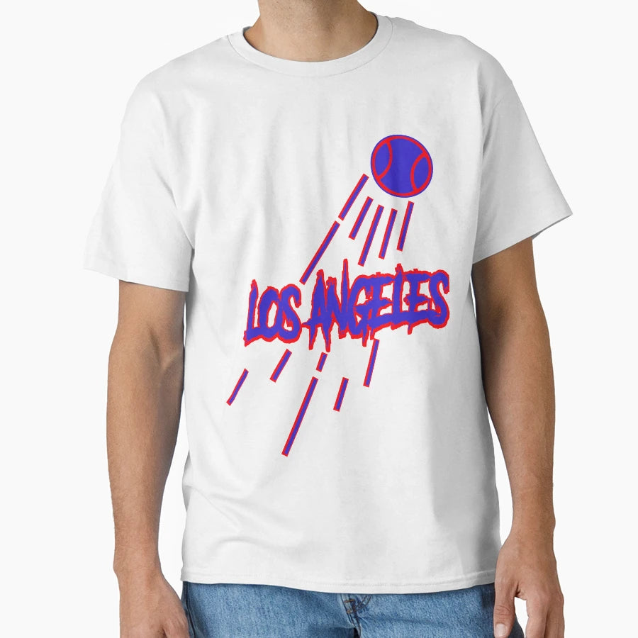 Los Angeles Baseball Red Blue T-Shirt - Fun Novelty Design Men Women - T-Shirt, Sweatshirt, Hoodie