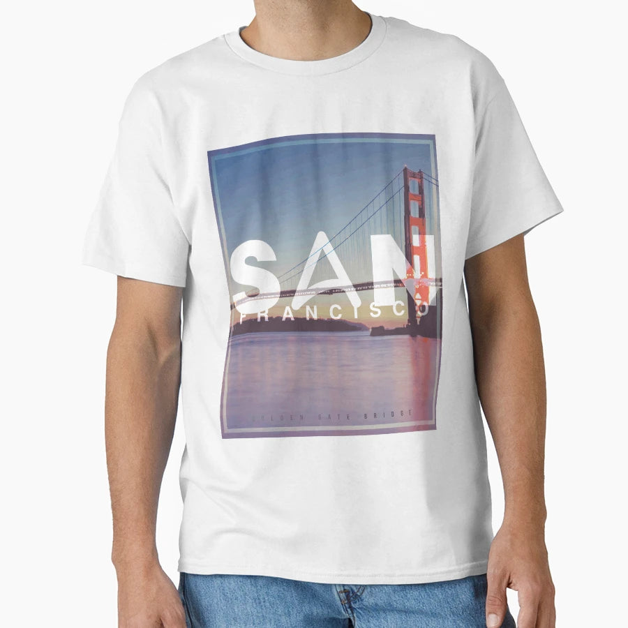 San Francisco Golden Gate Bridge T-Shirt - Casual Everyday Wear Unisex - T-Shirt, Sweatshirt, Hoodie