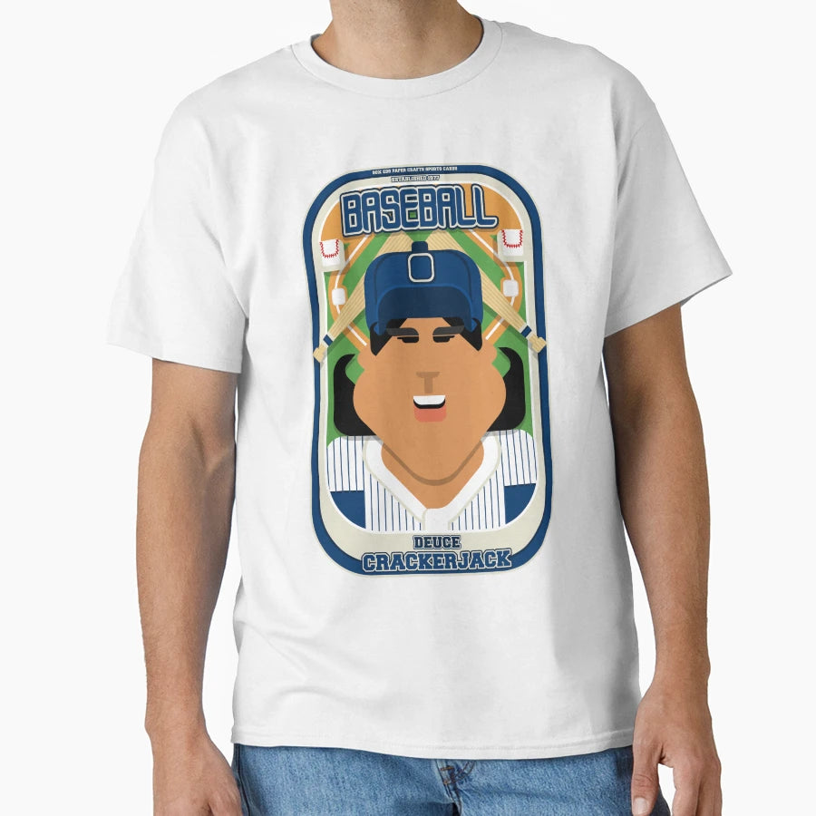 Baseball Blue Pinstripes Deuce T-Shirt - Custom Art Print for Adults - T-Shirt, Sweatshirt, Hoodie