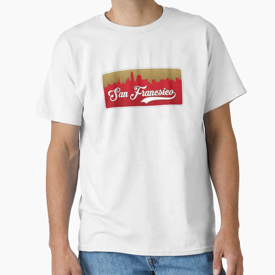 San Francisco Football Skyline T-Shirt - Novelty Apparel for Adults - T-Shirt, Sweatshirt, Hoodie