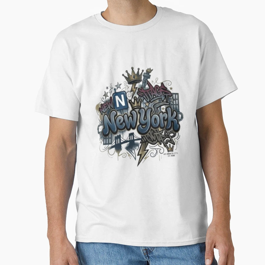 New York City Graffiti Street Art T-Shirt - Novelty Apparel for Adults - T-Shirt, Sweatshirt, Hoodie