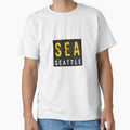 Sea Seattle Airport Code T-Shirt - Aesthetic Graphic for Adults - T-Shirt, Sweatshirt, Hoodie
