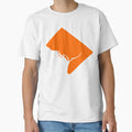 Orange Washington Dc T-Shirt - Graphic Print Unisex - T-Shirt, Sweatshirt, Hoodie