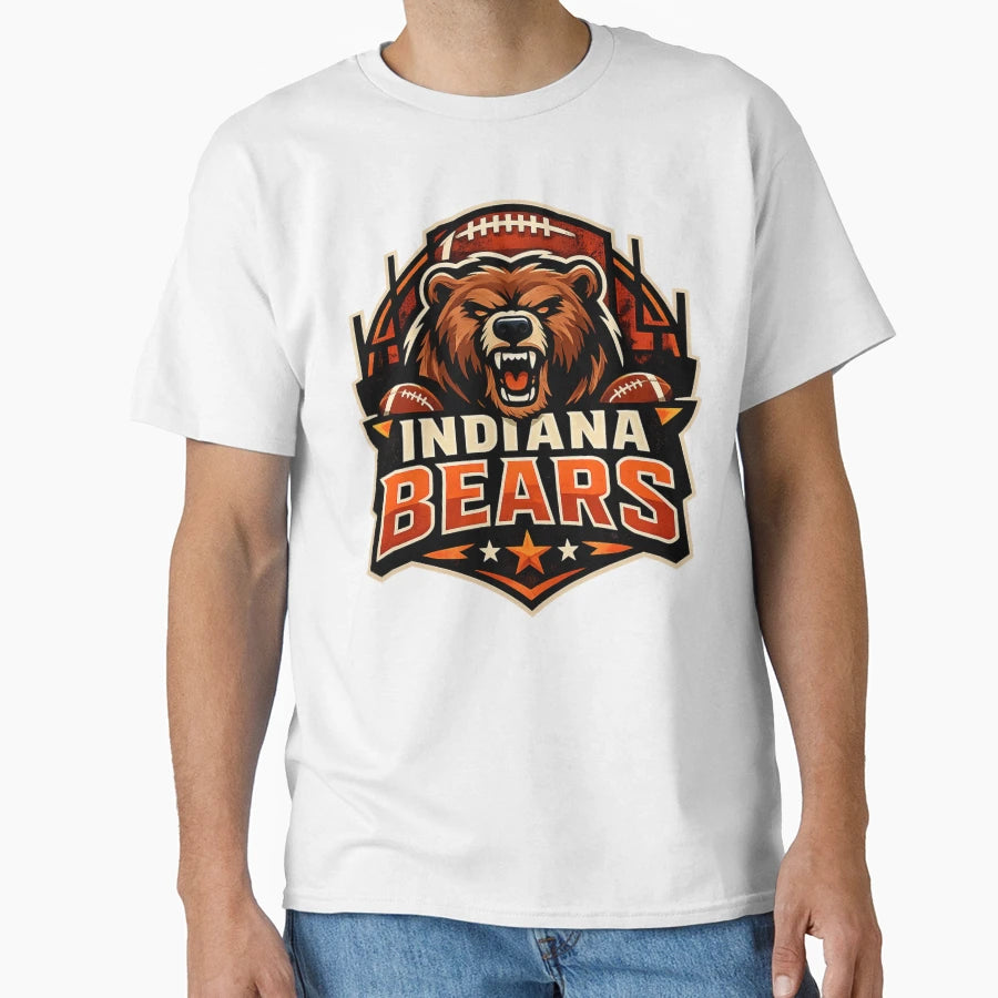 Indiana Bears Logo T-Shirt - Custom Art Print Unisex - T-Shirt, Sweatshirt, Hoodie