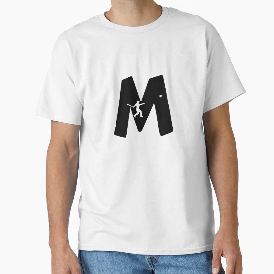 Personalized Baseball Initial M T-Shirt - Trendy Graphic Men Women - T-Shirt, Sweatshirt, Hoodie