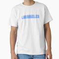 Los Angeles Neon Effect Blue T-Shirt - Unique Graphic Unisex - T-Shirt, Sweatshirt, Hoodie