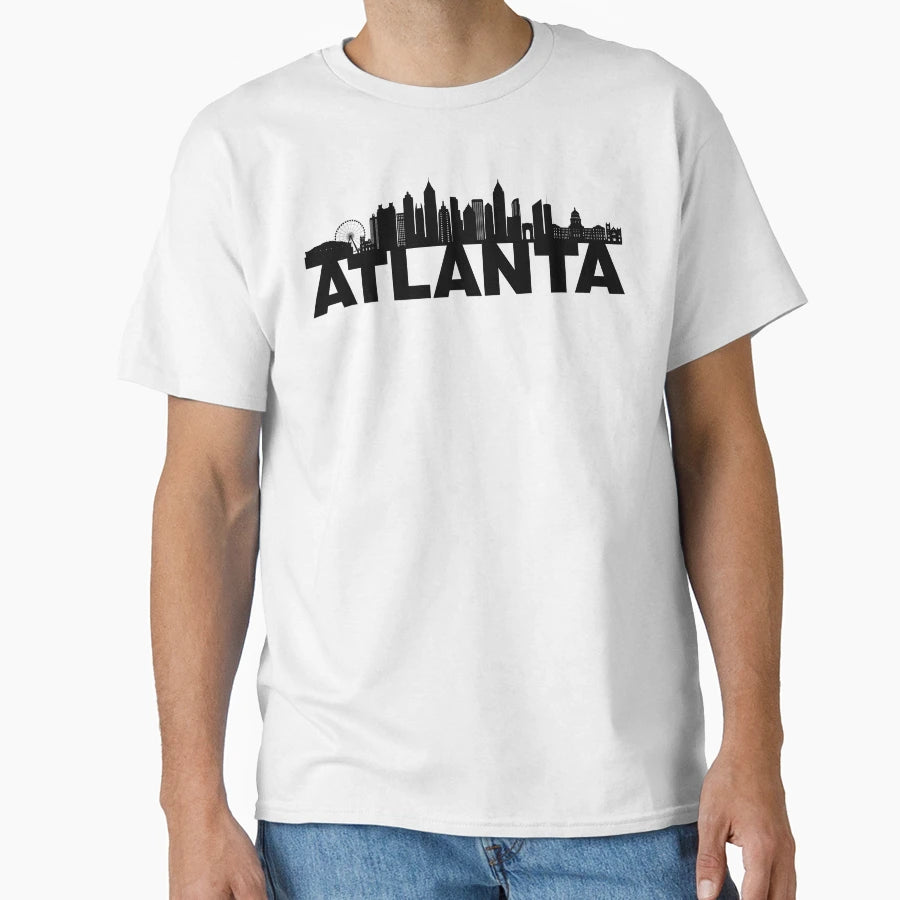 Atlanta Ga Silhouetted Skyline T-Shirt - Novelty Apparel for Adults - T-Shirt, Sweatshirt, Hoodie