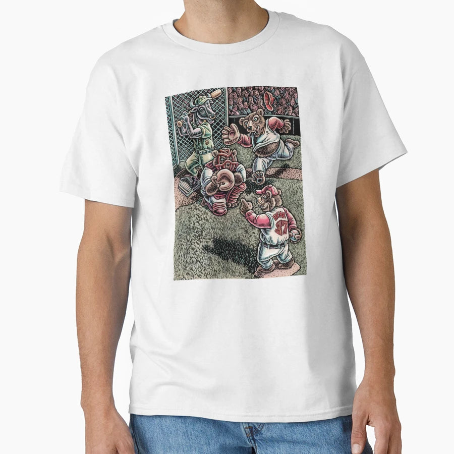 Bulls And Bears Play Baseball T-Shirt - Trendy Graphic Unisex - T-Shirt, Sweatshirt, Hoodie