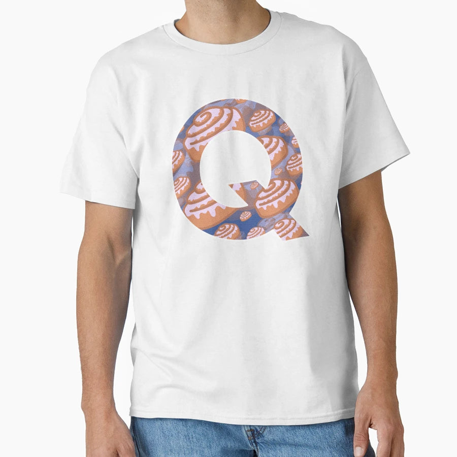 Letter Art Cinnamon Buns Q T-Shirt - Fun Novelty Design Men Women - T-Shirt, Sweatshirt, Hoodie