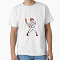 Baseball Player Batting Cartoon T-Shirt - Graphic Print Men Women - T-Shirt, Sweatshirt, Hoodie