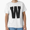 Alphabet W Uppercase Letter W Letter T-Shirt - Minimalist Print for Adults - T-Shirt, Sweatshirt, Hoodie