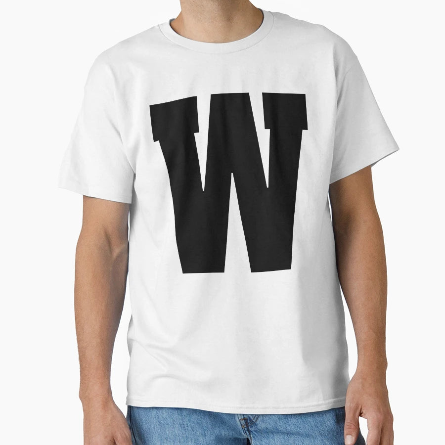 Alphabet W Uppercase Letter W Letter T-Shirt - Minimalist Print for Adults - T-Shirt, Sweatshirt, Hoodie