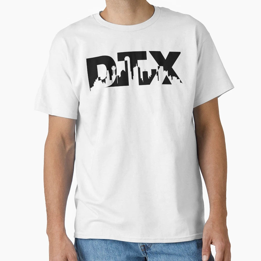 Dallas Texas Dtx Landmark Skyline T-Shirt - Streetwear Style Men Women - T-Shirt, Sweatshirt, Hoodie