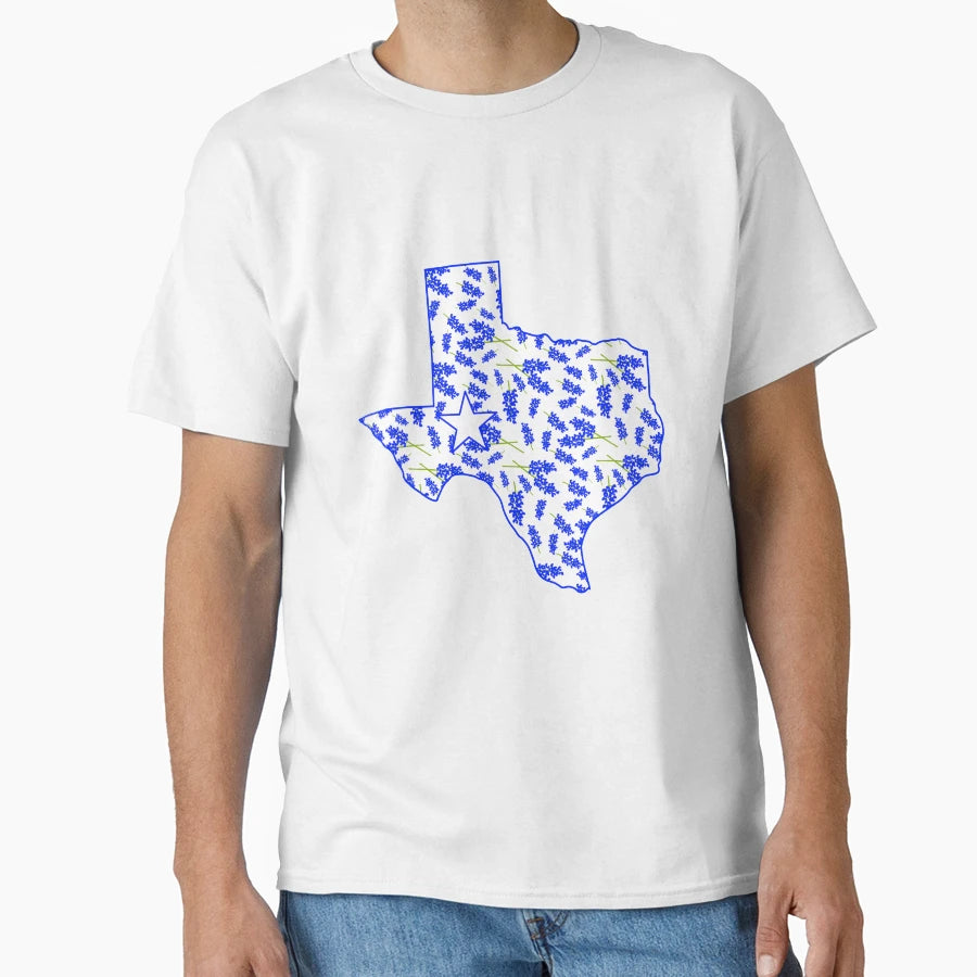 Texas Bluebonnets T-Shirt - Minimalist Print Men Women - T-Shirt, Sweatshirt, Hoodie