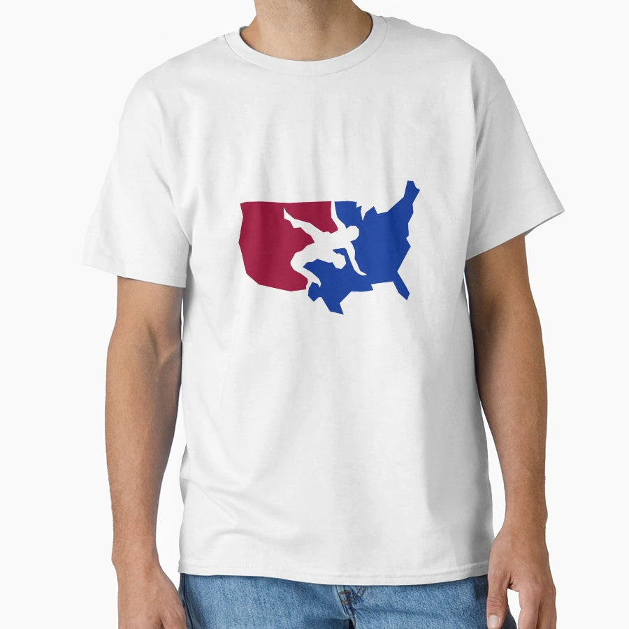 All American Wrestling T-Shirt - Custom Art Print Unisex - T-Shirt, Sweatshirt, Hoodie