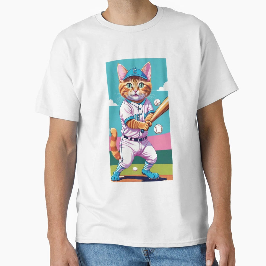 Baseball Cat T-Shirt - Trendy Graphic Men Women - T-Shirt, Sweatshirt, Hoodie