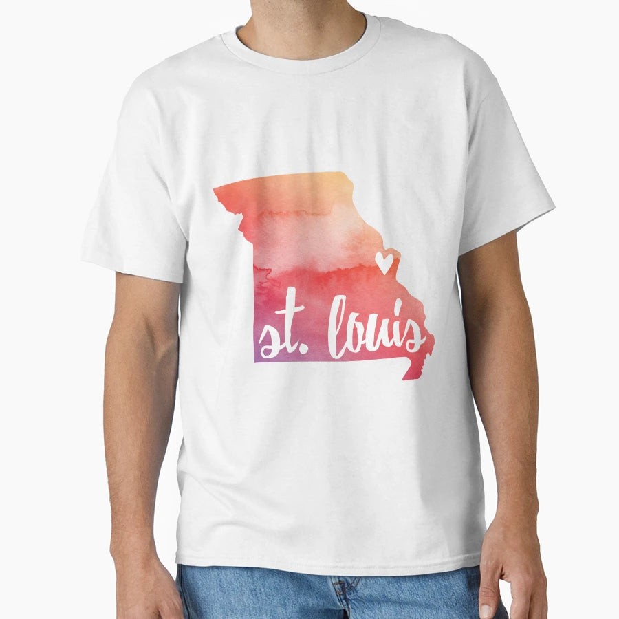 St Louis Missouri T-Shirt - Minimalist Print Unisex - T-Shirt, Sweatshirt, Hoodie
