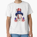 American Baseball 4Th July T-Shirt - Fun Novelty Design Men Women - T-Shirt, Sweatshirt, Hoodie