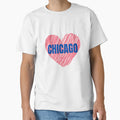I Love Chicago Heart T-Shirt - Trendy Graphic for Adults - T-Shirt, Sweatshirt, Hoodie